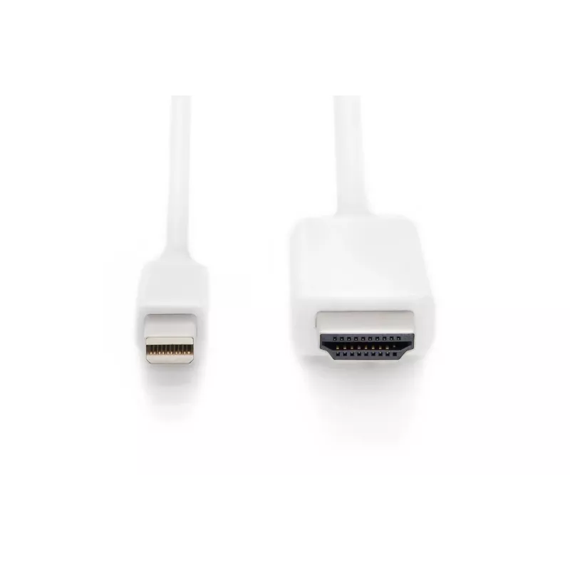 Digitus ASSMANN - Cabo adaptador - Mini DisplayPort macho para HDMI macho - 2 m - isolamento triplo - branco - moldado, suporte 4K (AK-340304-0