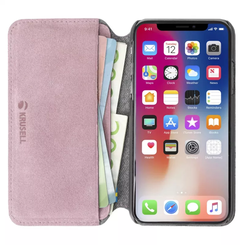 Capa tipo carteira Krusell Broby 4 Card SlimWallet iPhone XS Max