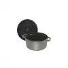 Cocotte Staub 20 cm cinzento ferro fundido