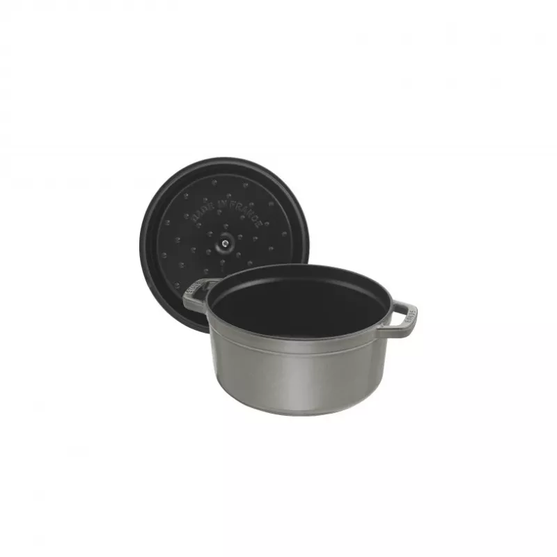 Cocotte Staub 20 cm cinzento ferro fundido