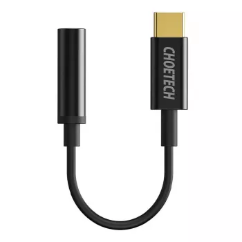Adaptador de áudio CHOETECH USB Type-C (macho) para jack 3,5 mm (fêmea) Modelo AUX003