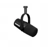 Microfone Shure MV7-X preto microfone de estúdio