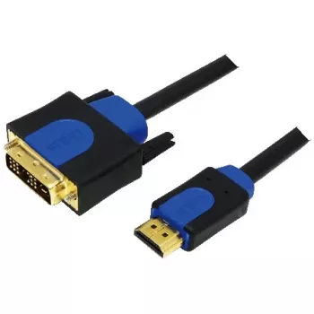 Adaptador de cabo de vídeo LogiLink CHB3102 2 m HDMI DVI-D preto azul