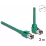 Cabo de rede DeLOCK RJ45 PROFINET SF/UTP 90° angular 3 m verde