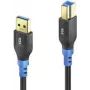 Cabo USB PureLink FI-U300-020 2m USB 3.2 Gen 1 USB A USB B preto azul