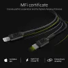 Green Cell PowerStream KABGC07 cabo USB-C para Lightning, 1 m, PD, Apple MFi, preto