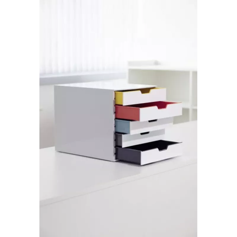 Durable VARICOLOR Mix 5 caixa de arquivo em plástico multicolor branco 762527