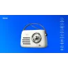 Rádio portátil SAVIO RS-02 — sintonizador FM analógico, Bluetooth 5.3, alimentação USB, 3 W, branco