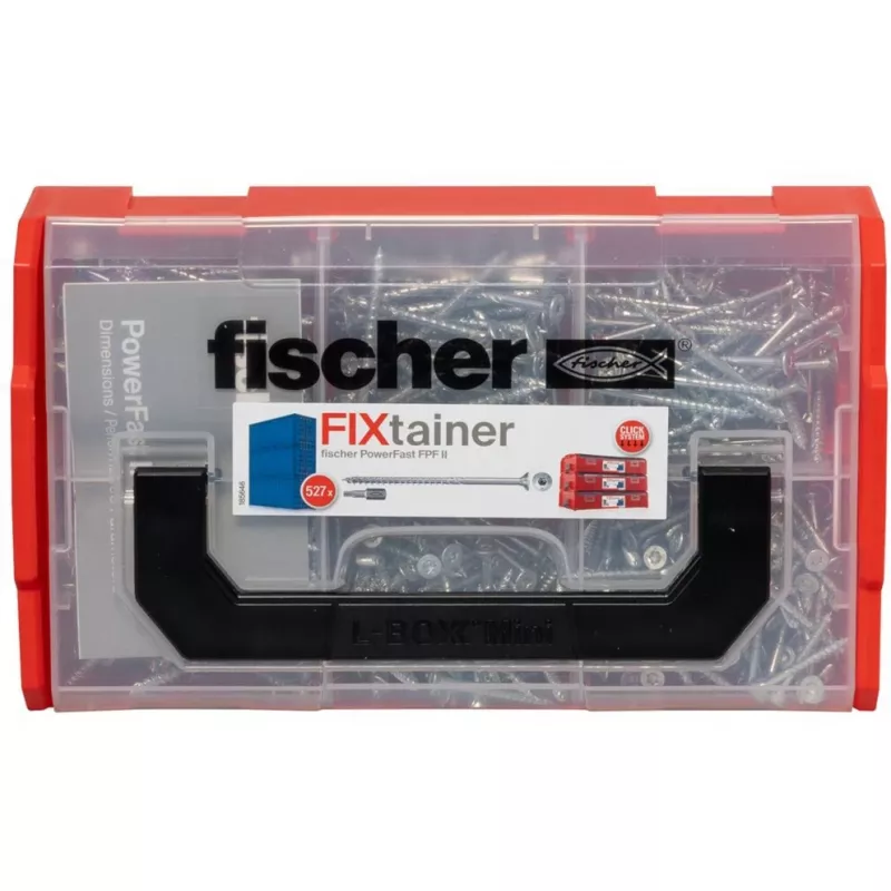 fischer FixTainer PowerFast II TX TG 562272 Sortimento de parafusos para aglomerado aço zincado eletroliticamente (562272)