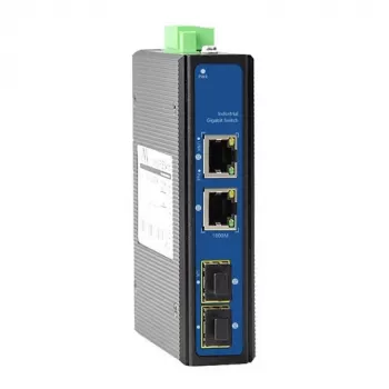 Switch PoE 2 portas 1000M com 2 portas SFP 1000M