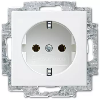 Tomada Type F Busch-Jaeger 2P+E 16 A 250 V Branco