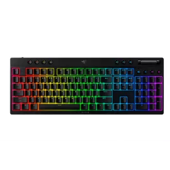 Teclado gaming Razer BlackWidow V4 Low-profile Wireless — teclas mecânicas low-profile, Bluetooth e 2,4 GHz