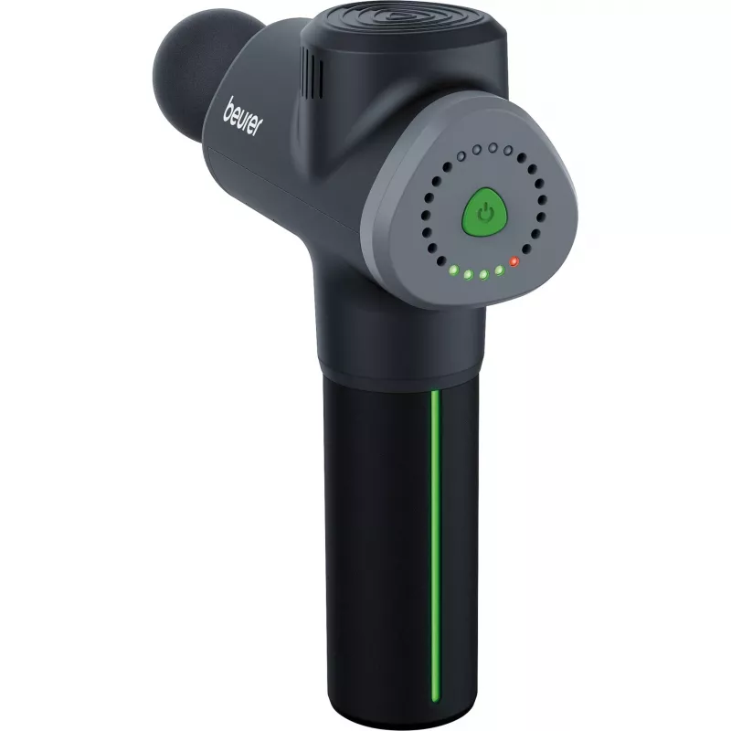 Pistola de massagem Beurer MG180 — massajador de percussão manual, 3 níveis de velocidade, portátil, preto