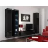 Vitrina Cama VIGO '180' 180/40/30 preto/preto brilhante