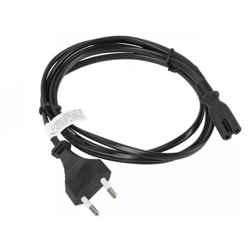 Cabo de alimentação Lanberg CA-C7CA-10CC-0018-BK preto 1,8 m ficha C7 CEE7/16