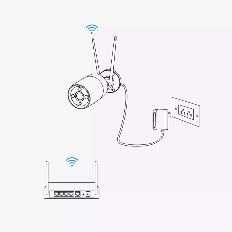 Reolink W320 – Câmara de vigilância exterior 5MP, Wi-Fi 2,4/5 GHz, deteção de pessoas/veículos/animais, visão noturna 30 m