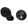 Adaptador de ficha Microconnect PE14CEEAD C14 tipo F preto