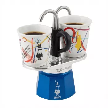 Cafeteira de fogão BIALETTI MINI EXPRESS Conjunto Kandinsky várias cores, pequena máquina de café expresso