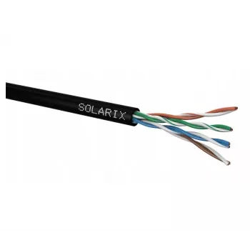 Cabo de rede Solarix SXKD-5E-UTP-PE UTP CAT5E 305m preto