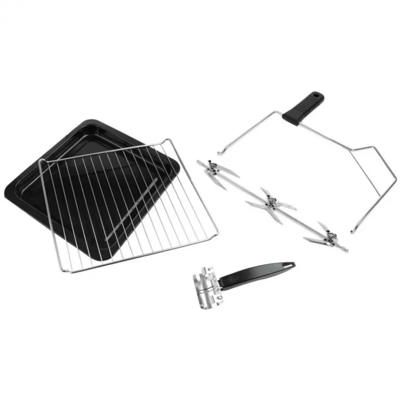 Mini-forno Rommelsbacher BG 1805/E aço inoxidável – 42 L, 80–230 °C, 7 modos, rotisserie