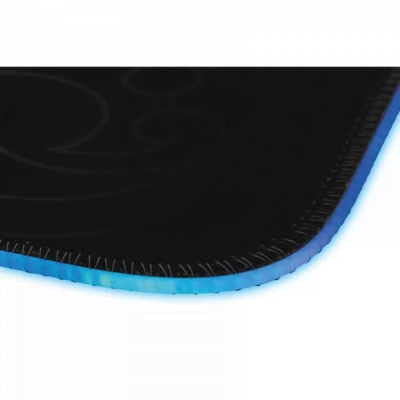 Tapete de rato gaming L33T Gaming 160405 Karlvagn RGB, tamanho médio, superfície rápida. 355 x 255 x 3 mm, Preto