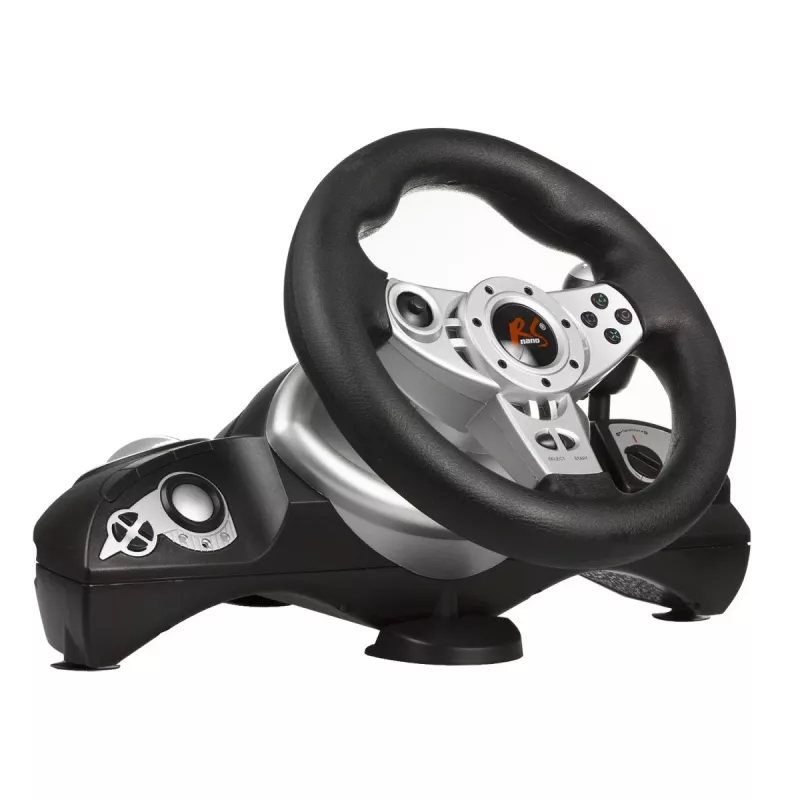 Volante nano rs RS700 com fios USB rotação 270°, 10 botões, pedais, vibração, cabo de 1,8 m