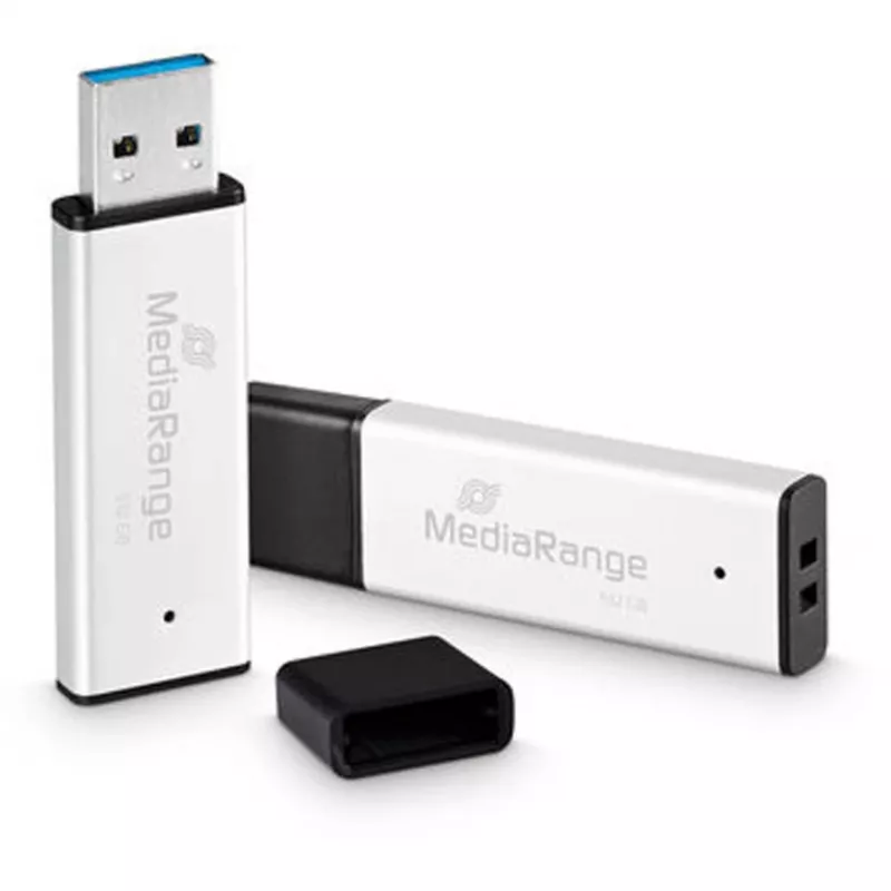 Pen drive MediaRange MR1904 512 GB USB Type-A 3.2 Gen 1 (3.1 Gen 1) preto/prateado