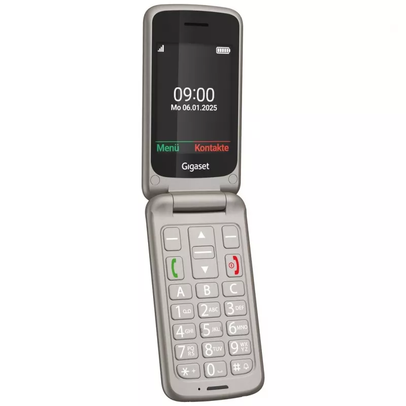 Gigaset GL595 telemóvel de concha, 2,8 polegadas, prateado