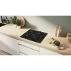 Placa de gás de encastrar Bosch Serie 2 POP6B6K30 60 cm, 4 zonas de gás, placa vitrocerâmica preta, controlo por botões rotativos