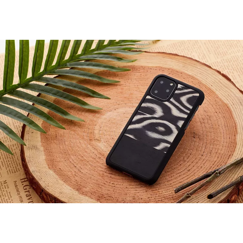 Capa para smartphone man and wood para iPhone 11 Pro Max — padrão leopardo preto