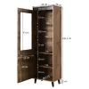 Armário vertical cama meble NORD 60×38×182,5 cm carvalho Wotan/antracite, autónomo