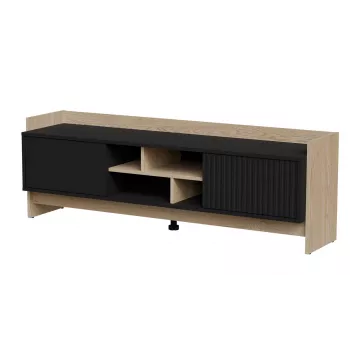 Móvel RTV Cama PORTO 2D 150x38x50 carvalho/preto