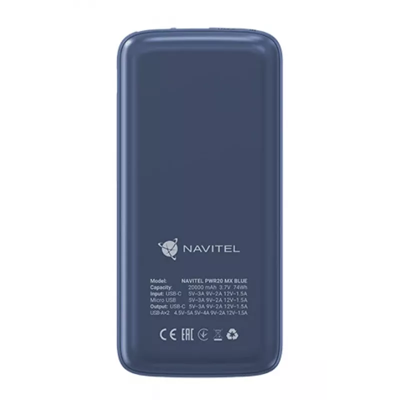 Powerbank portátil Navitel PWR20 MX BLUE 20000 mAh