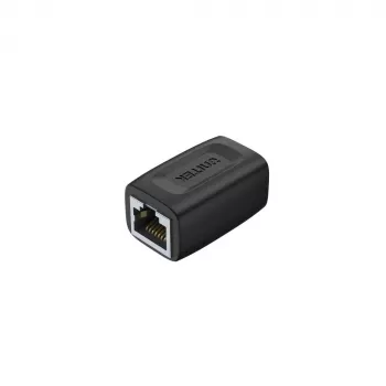 Unitek A1026BK acoplador RJ45 fêmea para fêmea, Cat.6, 1 Gbps, preto