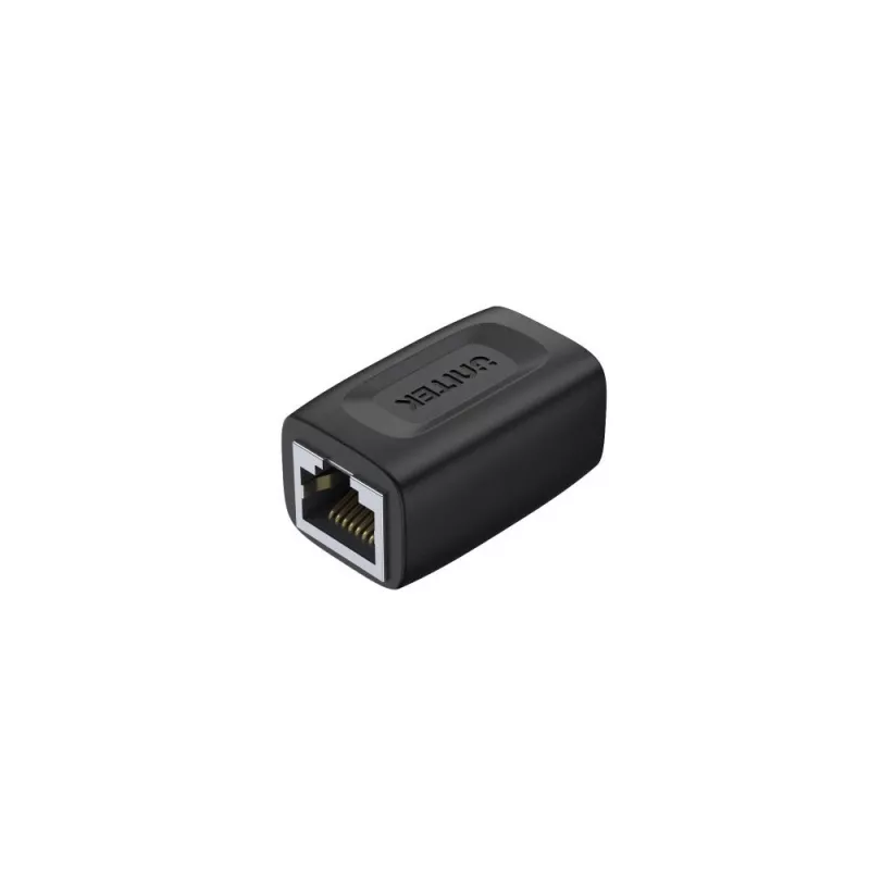 Unitek A1026BK acoplador RJ45 fêmea para fêmea, Cat.6, 1 Gbps, preto