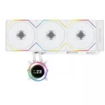 Refrigeração líquida tudo-em-um Lian Li Hydroshift II LCD-C 360TL — ventoinha de 120 mm, 200–2600 rpm, FDB, branco
