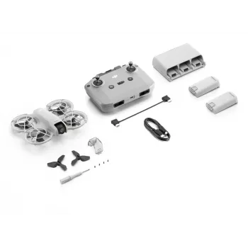 DJI Neo Fly More Combo (DJI-RC-N3) drone leve de 135g com câmara 4K Ultra HD, até 18 minutos de tempo de voo com 1 carga, 3x baterias, telecomando