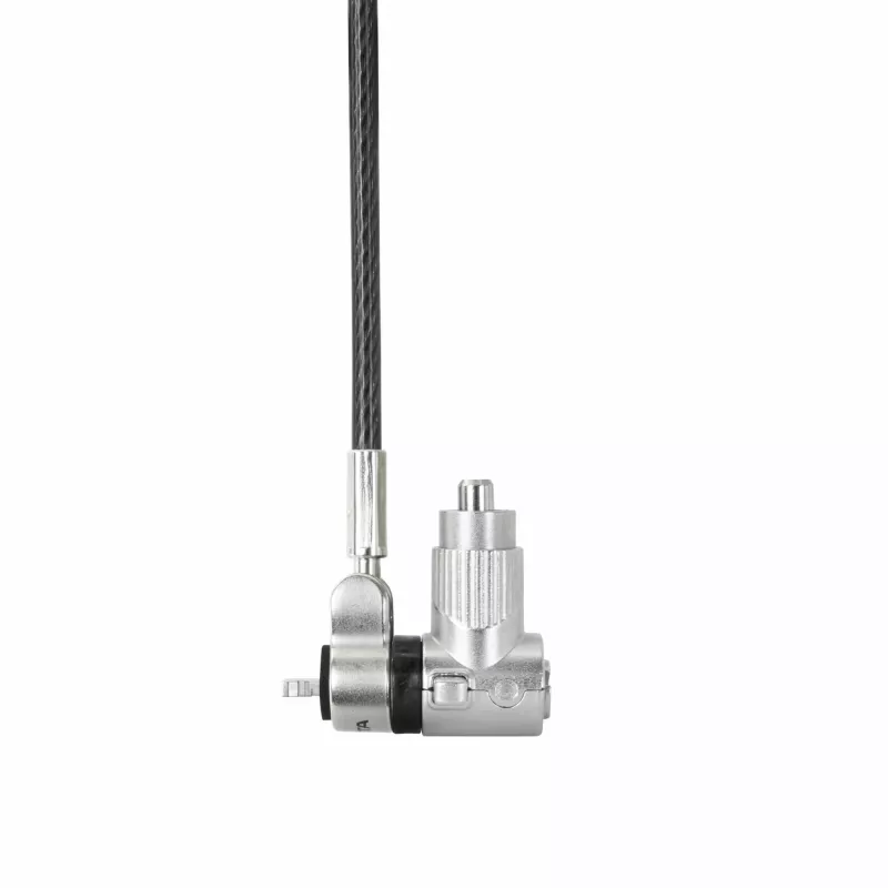 DICOTA D32068 cadeado de cabo universal mini para portátil, 0,3 m, 3 cabeças intermutáveis, prateado