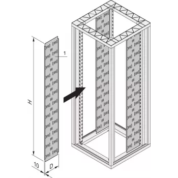 SCHROFF CALHA DE CABOS 2000H 150D (2X) - Acessório para rack (23117021)