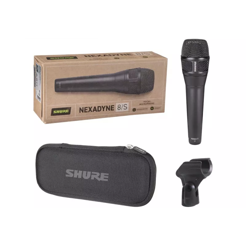 Shure Nexadyne™ 8/S - microfone dinâmico, padrão supercardioide com ligação XLR, preto