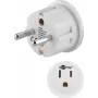 Adaptador de rede Goobay, branco - tomada US/Japão (tipo B, NEMA 5-15, 3 polos) > tipo F (tipo F, CEE 7/4) (45351)