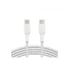 Cabo trançado USB-C para USB-C 1 m branco