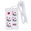 Extensão elétrica MACLEAN MCE392 W — 4 tomadas F, 3×USB A, 110–240 V, 2,1 A máx, 2500 W, cabo de 1,5 m, branco