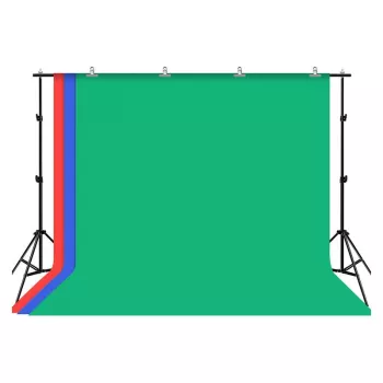 Conjunto de fundo fotográfico Puluz 2x3m/tripé + 3 fundos fotográficos PKT5205