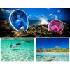 Máscara de snorkel de visão total Free Breath M2068G L/XL azul — visão total, tamanho L/XL