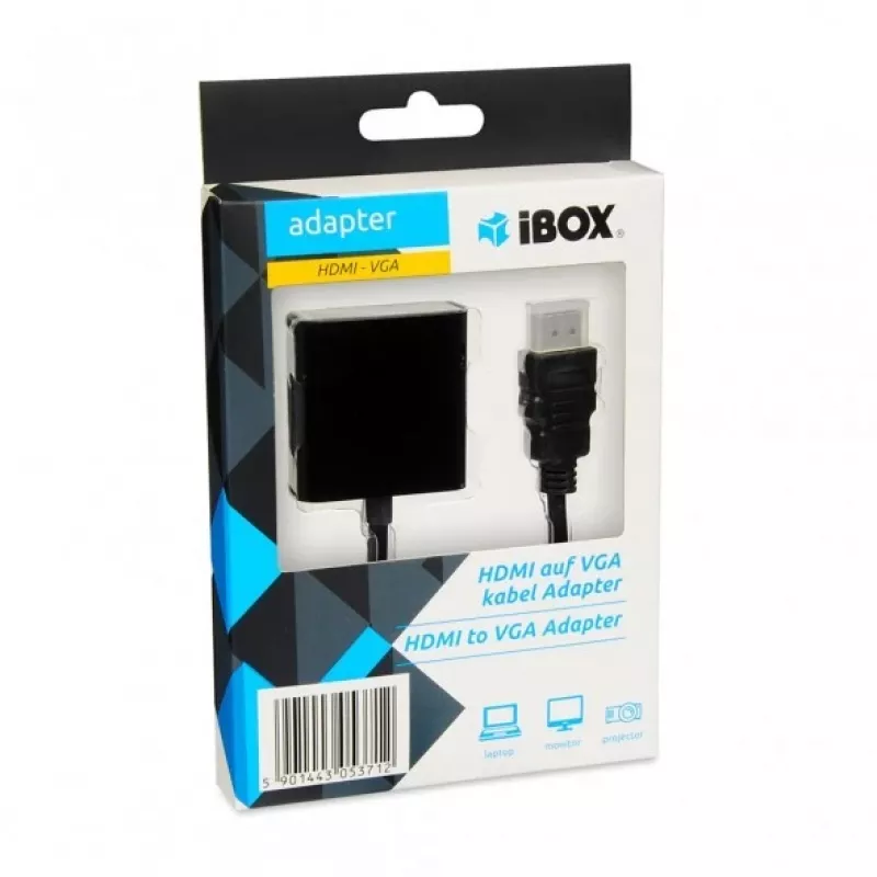 Adaptador iBox IAHV01 HDMI para VGA, preto