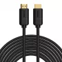 Cabo Baseus 2x HDMI 2.0 4K 30Hz, 3D, HDR, 18 Gbit/s, 8 m (preto)