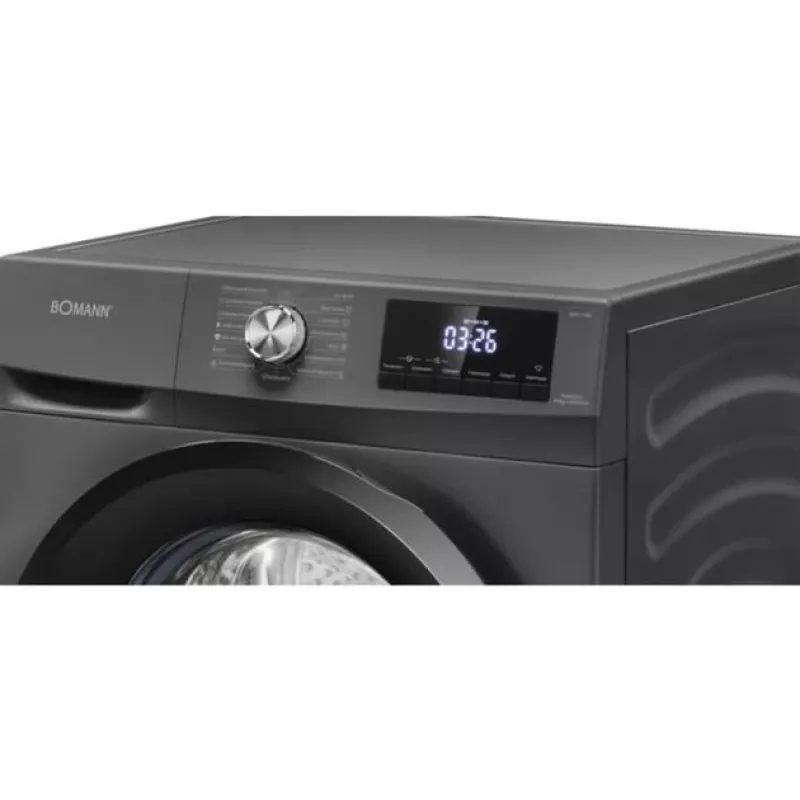 Máquina de lavar e secar roupa independente Bomann WAT7186 8 kg de lavagem / 5 kg de lavagem e secagem, 1400 rpm, titânio preto
