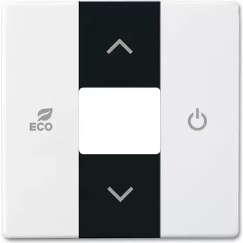 Busch-Jaeger 2CKA006220A0076 placa de cobertura para suporte de sensor e conector fêmea preto - branco (2CKA006220A0076)