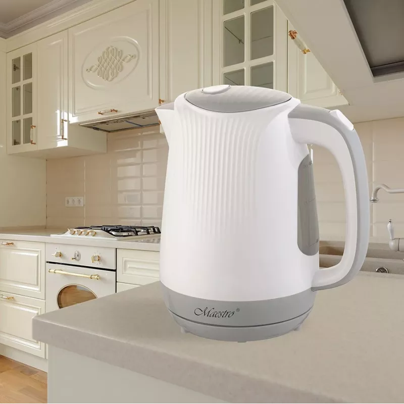 Feel-Maestro MR042 chaleira branca 1,7 L Cinzento, Branco 2200 W